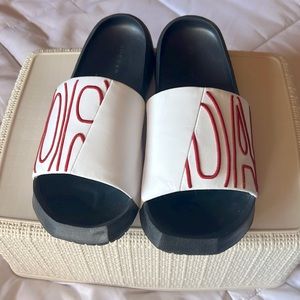 Jordan Nola Slides. Red and white 10 W